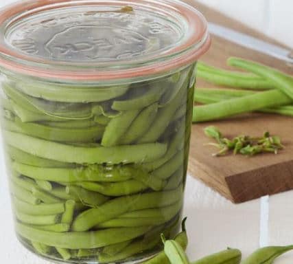 Eingekochte Bohnen 4 WECK Sturzgläser à 580 ml 